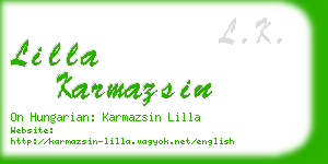 lilla karmazsin business card